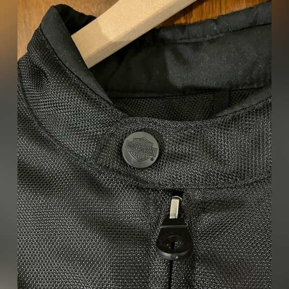 Mens Harley Davidson Riding Jacket Orange Black size Medium Motorcycles Bikers - Picture 10 of 16